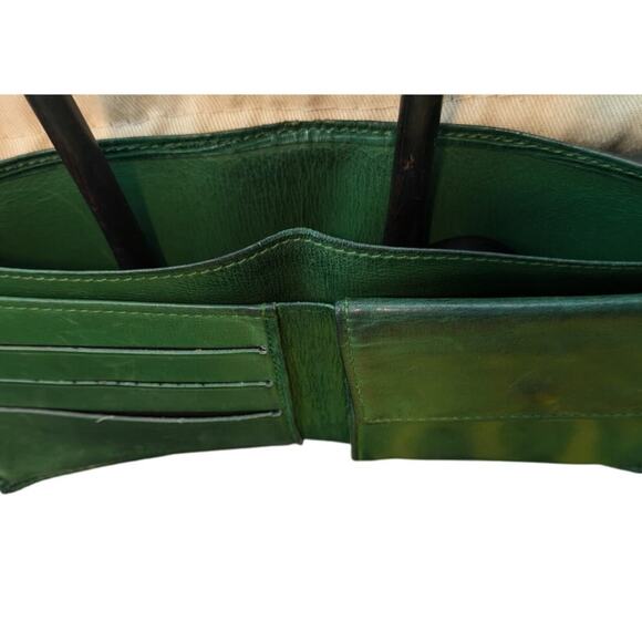 Vintage Louis Vuitton Epi Green Leather Wallet with LV Dust Cover 200691 - Picture 7 of 8